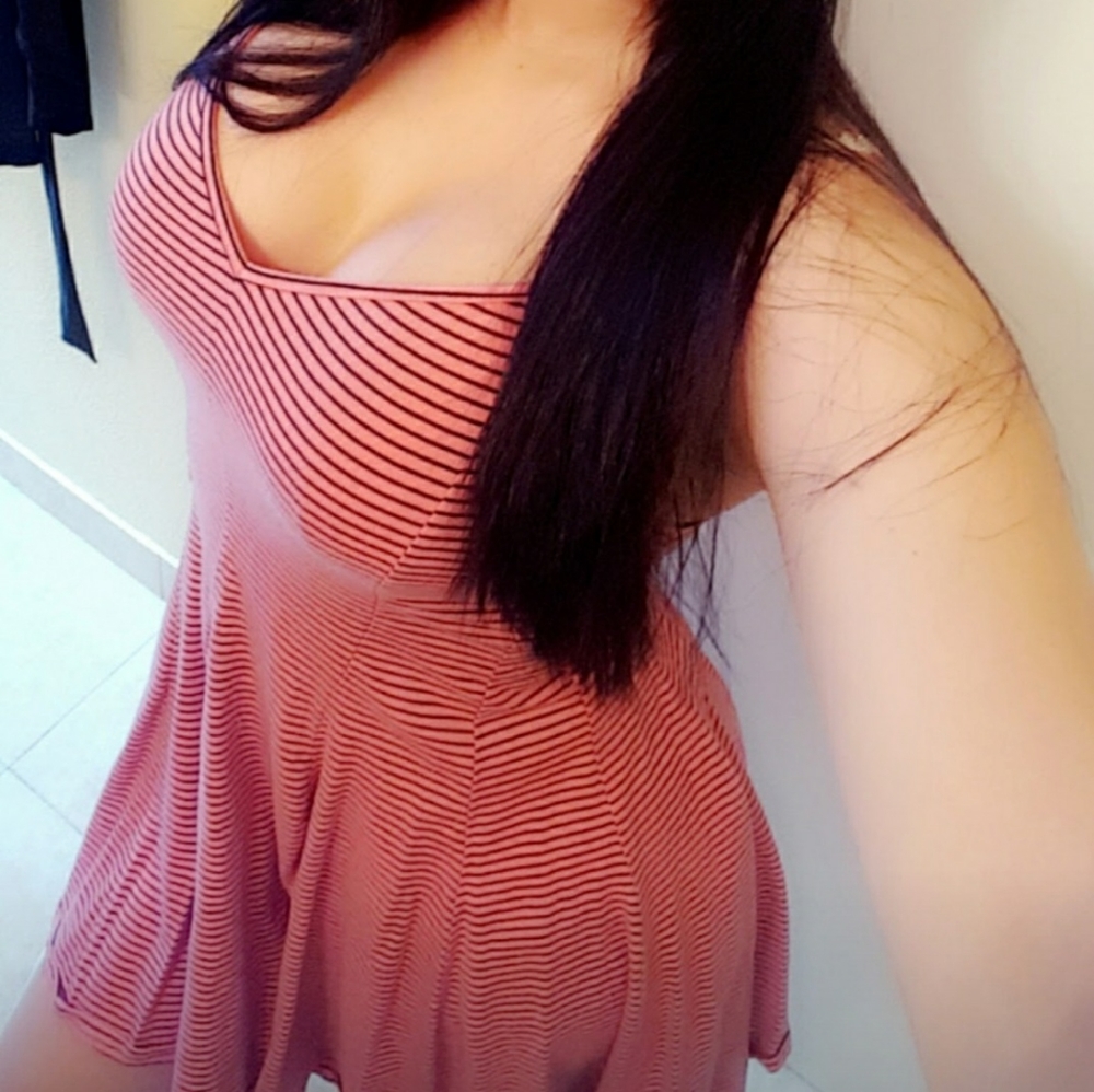 Pink with blue stripe sundress